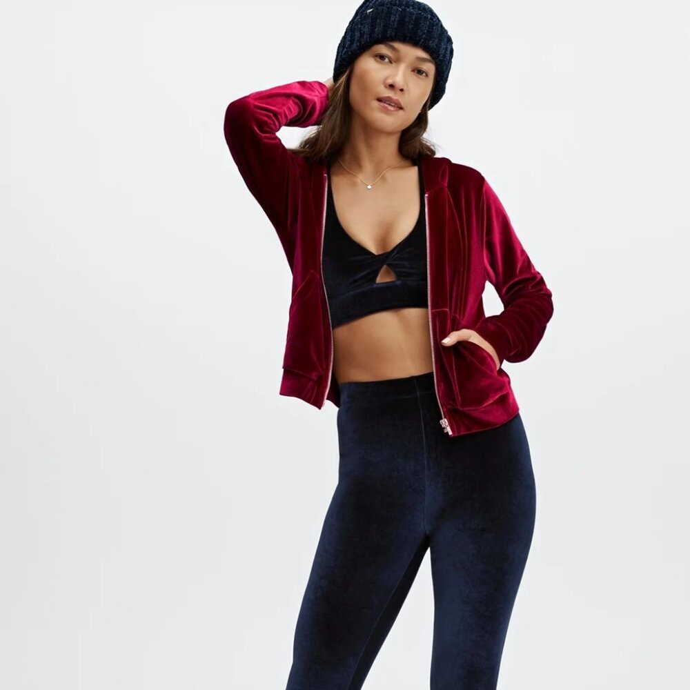 Fabletics Cherry Burst Velour Set - Size Small - XS